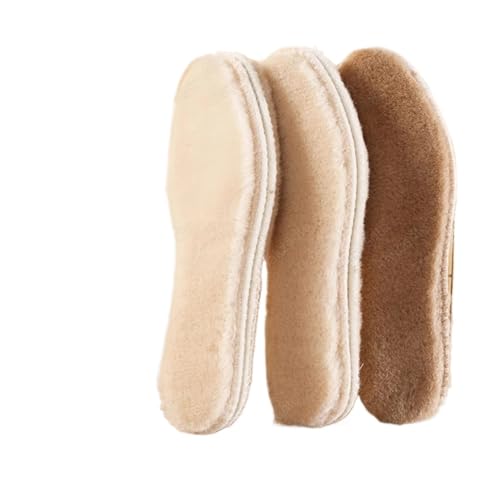 Plantillas Hombre Plantillas Cálidas De Fieltro De Lana For Zapatos De Hombre Y Mujer Plantillas Térmicas De Cachemira Gruesa For Pies Plantillas Mujer(2 Pairs Insoles,EU35-36 (23cm))