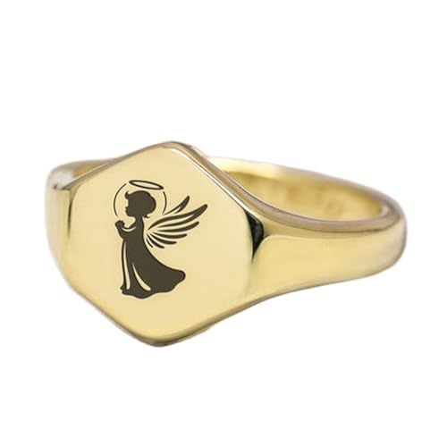Bague ange hexagonale hypoallergénique en argent sterling pour peau sensible