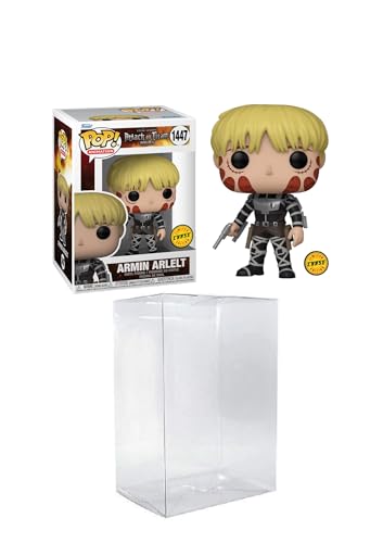 Funko ¡Pop! Animation: Temporada final de Attack on Titan - Armin Arlelt Chase incluido con un protector de ático de Byron