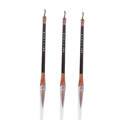 ARTIBETTER 3Pcs Hair Brush for Beginners Includes for Kanji Drawing Traditional Writing Tool