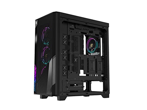 Image of GIGABYTE AORUS C500 Glass - Black Mid Tower PC Gaming Case, Tempered Glass, USB Type-C, 4X ARBG Fans Included (GB-AC500G ST)
