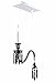 Elegant Lighting Majestic Collection 1-Light Hanging Fixture with Elegant Cut Jet Black, Black Finish