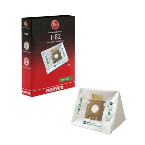 Hoover H82 Sacs d’origine Pour Aspirateur, en Microfibre, pure EPA, anti-odeur, extra larges, compatibles avec l’aspirateur traîneau Hoover power capsule,...