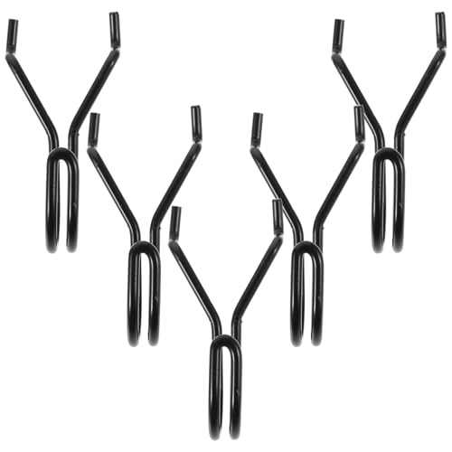ERINGOGO 5Pcs Type Pegboard Hooks Heavy Duty Metal Hangers for Keys Tools Jewelry Compatible with Pegboards Easy to Install Non Slip Design