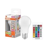 Osram STAR+ RGBW LED Lampe mit E27 Sockel, RGB-Farben per Fernbedienung änderbar, 9.7W, klassische...