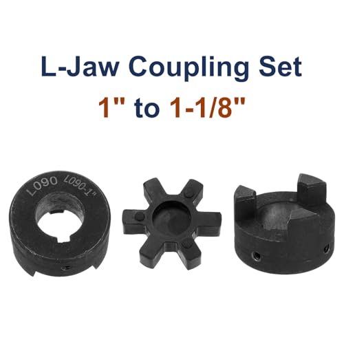 QUARKZMAN 1 bis 1-1/8 L090 Flexibles 3-teiliges L-Jaw Kupplungskupplungsset & Buna-N NBR Gummispider für Holzspalter Hybridgeräte
