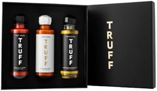 TRUFF Holiday Gift Pack - Gourmet Hot Sauce Set of Original, White Truffle Edition, and Black Truffle Oil, Unique Flavor Experiences with Truffle, 3-Bottle Bundle, 3 ct 6oz bottles
