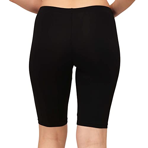 Image of SOIE Women's Mid Rise Soft Polyamide Spandex Knee Length Cycling Shorts