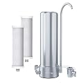 Waterdrop 5-Stage Stainless Steel Countertop Water Filter, Reduces Heavy Metals, Bad Taste, Chlorine, Up to 99% of Impurities, 2 Pack