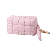 【WKQLEN】 ギャザー ツールペンスタンドポーチ ペン立て ペンケース デスク収納 文具 卓上小物収納 筆記用具整理 事務用品収納 家庭用オフィス用 デスク周り整理用 (ピンク) [並行輸入品]