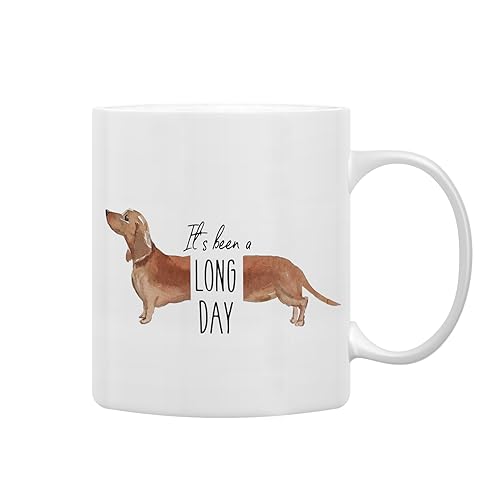 QASHWEY Dachshund Mug, DachshundCoffee Mugs, Dachshund Gifts, Weiner Dog Mug Tea Cup Gifts for DachshundDog Lovers Women, Funny Dachshunds Weiner Dog Mugs Coffee Cups Ceramic 11oz