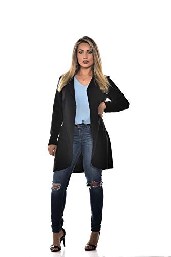 Maxi Blazer Feminino Adamas Tamanho:GG;Cor:Preto;Gênero:Mulher
