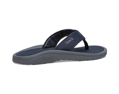 Image of Sanuk On the Rocks Men's Beach Sandals | Flip Flops for Men | Quick Dry Flip-Flop Slides | Supportive & Lightweight | Arch Support Footbed