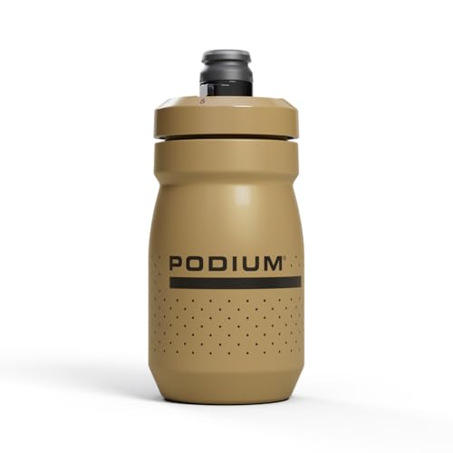 CamelBak PODIUM 15oz – bouteille de vélo – légère – compacte – bouchon auto-obturant – valve On/Off sécurisée – manipulation facile – s'adapte au porte-bidon – Gold, taille: OS