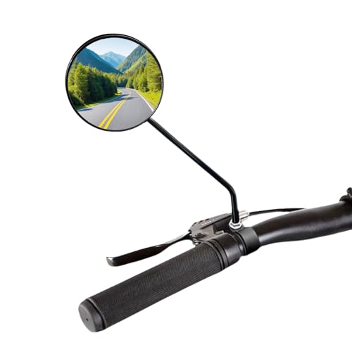Homieway 2 specchietti retrovisori per bicicletta, in vero vetro HD, per bicicletta elettrica, superficie a specchio extra grande, per mountain bike, specchietto retrovisore per bicicletta (22-25 mm)