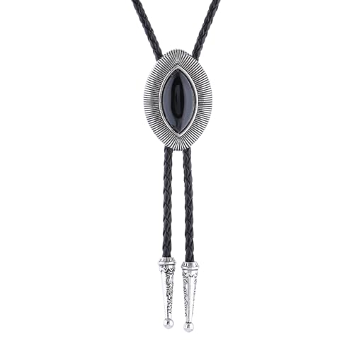 Image of Btilasif Bolo Tie Brown for Men, Scorpion Luminous Stone Cowboy Tie Western Leather Necktie Necklace for Women