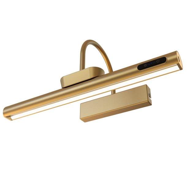 Miroir lumière LED intérieur or en aluminium pour lampe murale de salle de bain