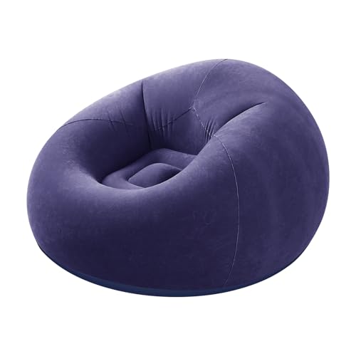 Image of 6 Pcs Bean Bag Chairs for Adults Inflatable Chairs with Electric Air Pump Blow up Couch Folding Portable Inflatable Couch Lazy Sofa for Reading Living Room Camping (Blue)