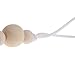 Hacloser Baby Pacifier Holder Clip, Natural Wooden Beads Nursing Teether Dummy Chain Gift for Infant Kids (14mm/0.55''-B)