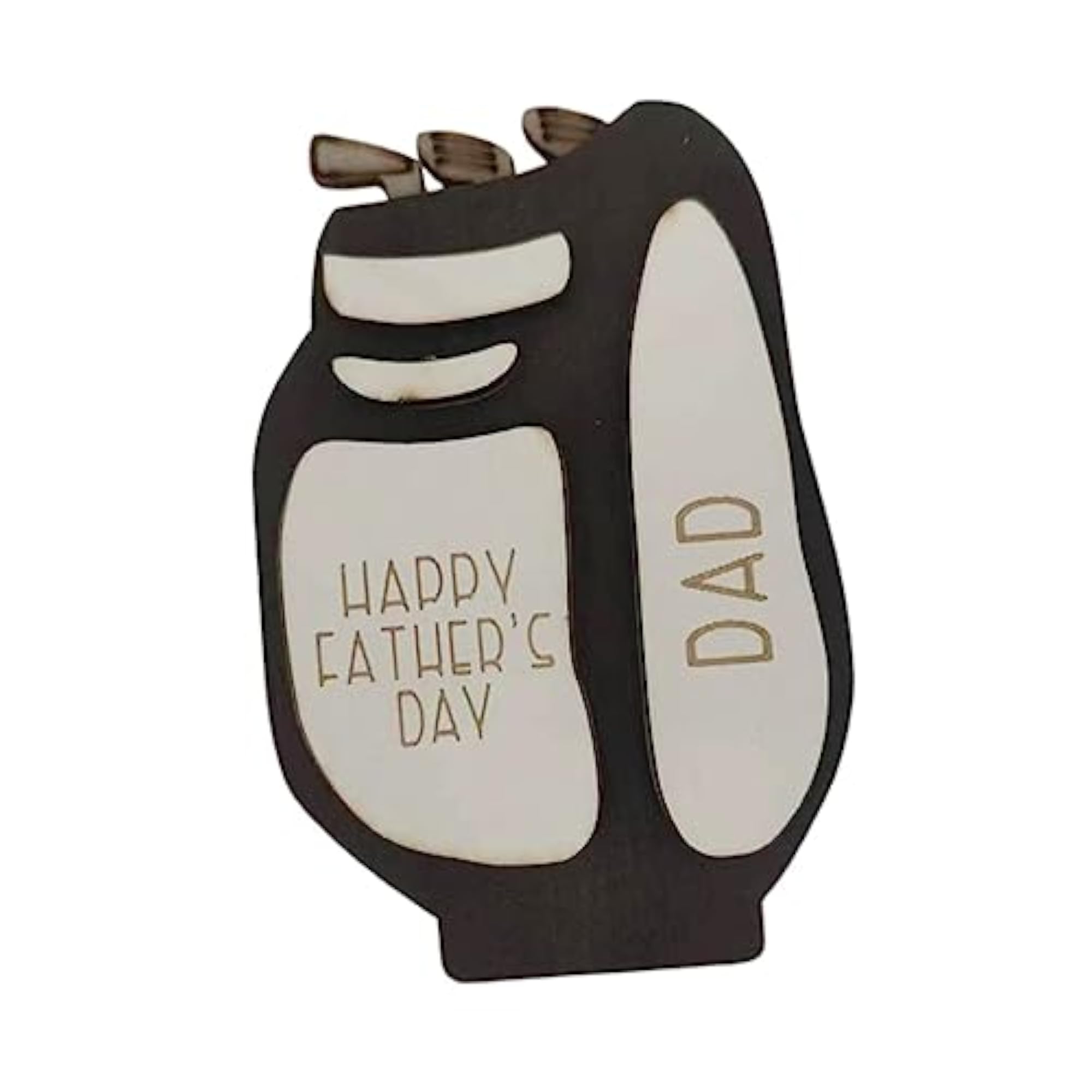 Father's Day Money Clip Golf Bag Wallet Gift, Black