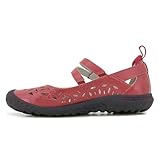 JBU by Jambu Women's Bellerose Encore Mary Jane Flat, Red, 8.5