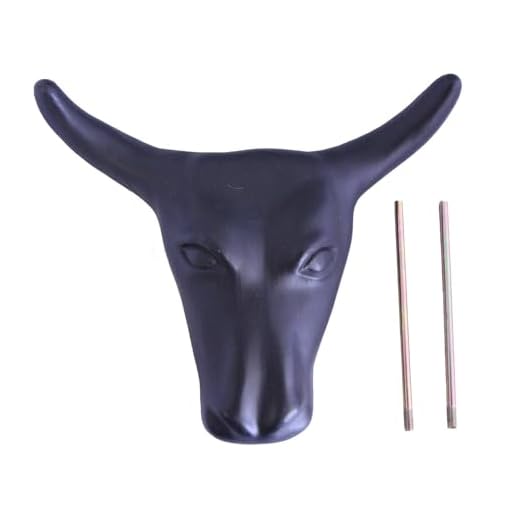 AJ Tack Wholesale Practice Roping Steer Head Dummy Kids Junior Size Steel Rods Hay Spikes Black