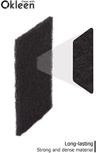 Image of Delicate Scour Pads. Made in Europe. 12 Pack, 4 x 6 Inch Odorless General Purposes Scouring Scrubbers for Cleaning Dishes, Cutlery, Kitchen, Household & Outdoor Things (Black)