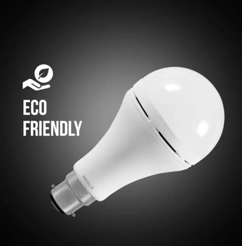 Image of Havells 12W wattage Bulb | High CRI & High Efficiency | Energy Efficient | Mercury-Free | 4KV Surge Protection | 100 Lumens Per Watt |Cool Day Light (6500K) b22d(Pack of 20)