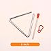 Musical Steel Triangle Percussion Instrument with Striker Rhythm Triangle Instrument Hand Percussion Triangles for Adults (6 inch)