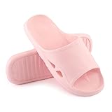 LM Women Shower Slippers Bathroom Slippers Sandals House Slippers Non Slip Shoes Dorm Shoes(8, Pink)