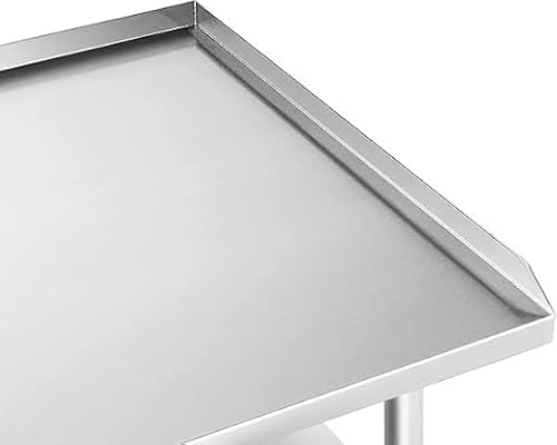 Express KitchQuip NSF Certified 18 Gauge Heavy Duty Stainless Steel Equipment Grill Stand with Undershelf for Kitchens, Utility Rooms, Caterers & Auto (72\" x 30\")