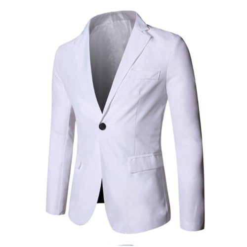 Mens Lightweight Slim Fit Suit Jacket 2 Button Solid Color Business Blazer Casual Daily Wedding Party Sport Coats