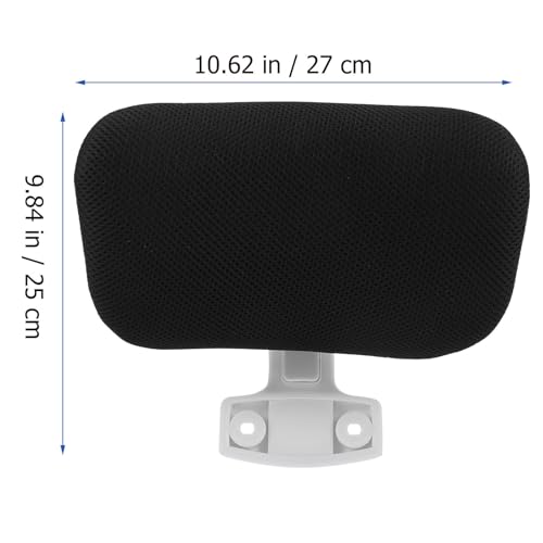 Coussin d'appui-tête de chaise ergonomique réglable en maille noire