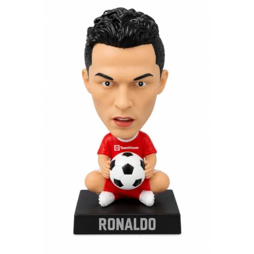 Image of Awestuffs Ronaldo Phone Holder Car Decoration Bobblehead Action Figure