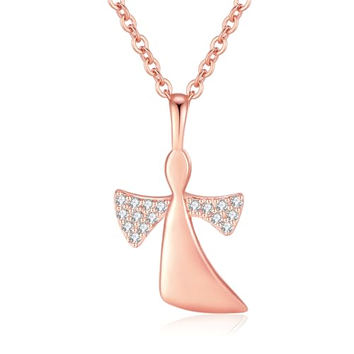 Collier Ange Gardien Argent 925, Idée Cadeau d'Anniversaire Femme