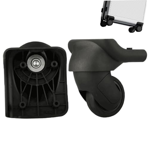 2Pcs Luggage Wheels 360° Rotating Wear-Resistant Black Plastic Suitcase Wheels Replacement for Travel Luggage Replacement Accessories Suitcase2