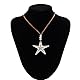 SINLOV Immerhin war es eine frühalters-seestern-halskette und eine braune lederkette und eine kette Von schneckenschnecken und eine handarbeit mit medaillen für frauen und mädchen (starfish)