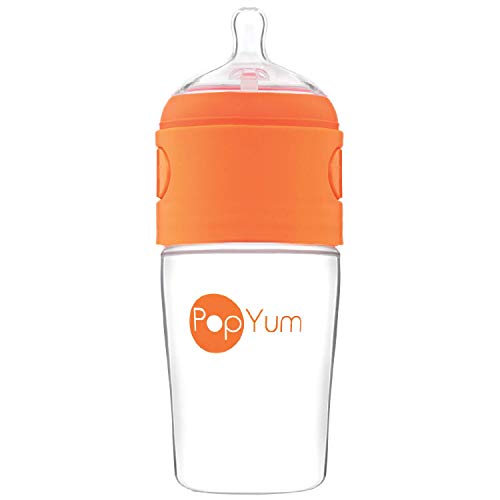 Popyum 9 Oz Orange Anti-Colic Formula Making/Mixing/Dispenser Baby Bottle (With #2 Nipple) #TOP12