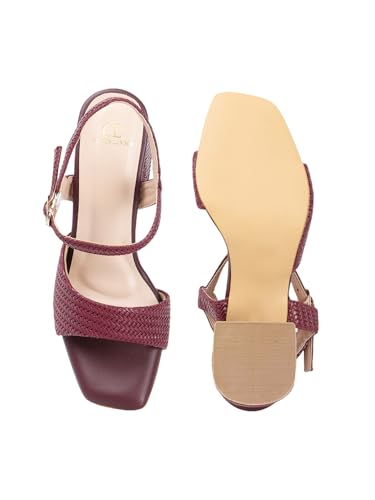 Image of Carlton London Women Stylish Fashion Embellished Sandals for Outdoor, Party, Wedding and Holidays with Block Heels