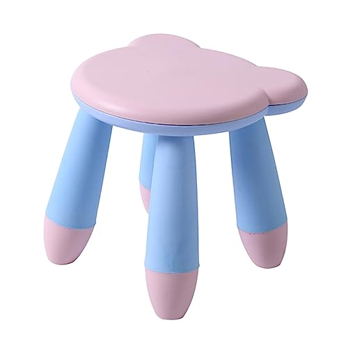 Happyyami Sturdy Children's Stool Anti-Slip Child Plastic Footstool Large Cartoon for Living Room or Bedroom