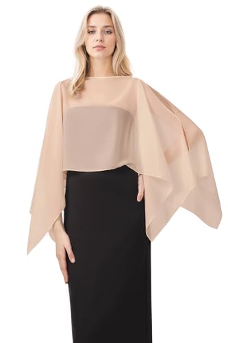 Châle en mousseline femme Coucoland étole élégante transparente pour robe de soirée et de mariage