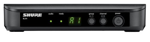 Shure BLX4 Single Channel Wireless Receiver with Frequency QuickScan, Audio Status Indicator LED, XLR and 1/4-inch Outputs - for use with BLX Wireless Systems (Transmitter Sold Separately) | J10 Band