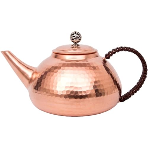 Théière en cuivre martelé faite à main, ustensile pour maison et cuisine