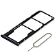 MMOBIEL Dual SIM Kartenhalter Kompatibel mit Samsung Galaxy A50 2019 - SIM Card Tray Schlitten - Inkl. SIM Pin - Schwarz