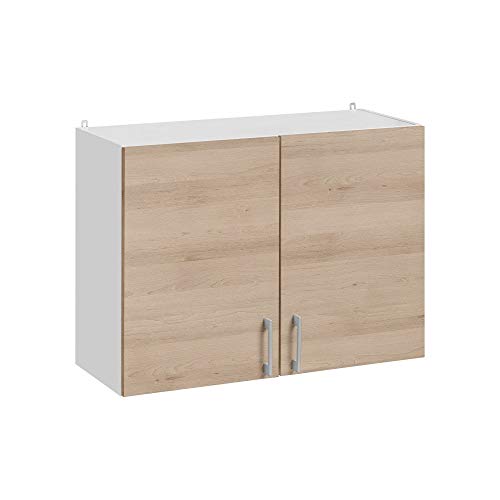 Cuisineandcie - Meuble Haut de Cuisine Eco Chene Naturel 2 Portes L 60 cm