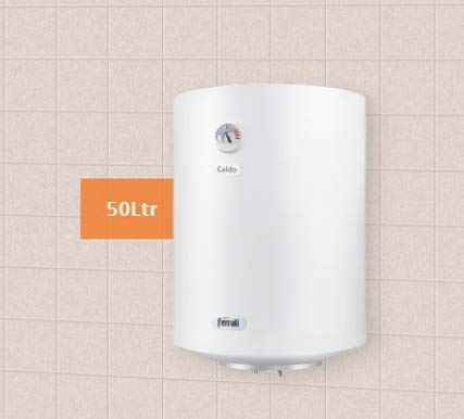 Buy Ferroli Caldo.50v 50L Glass-line Electric Storage Water Heater with 7  years warranty in Inner tank and Blue forever Heating Element (White)  Online at Low Prices in India - Amazon.in