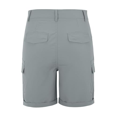 Lainuyoah Shorts femininos 2024 tamanho médio cintura alta shorts cargo linho shorts atléticos para