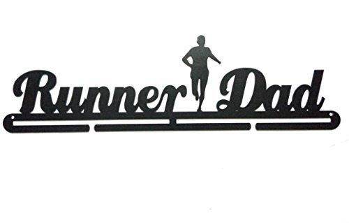 Image of Runner Dad Medal Hanger - Black (51 cm x 14 cm)