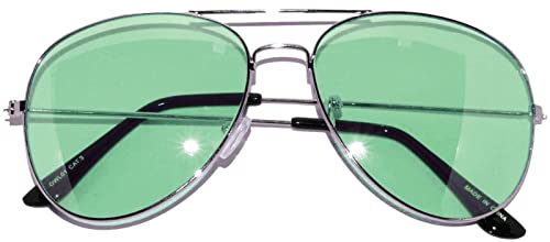 Image of OWL Classic Aviator Style Sunglasses Metal Frame Colored Lens UV 400 Unisex