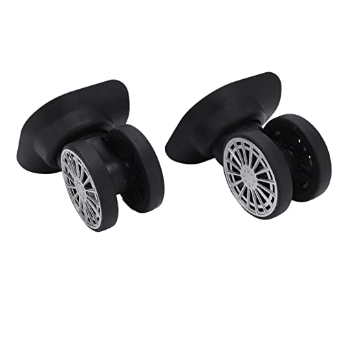 SPYMINNPOO Juego de ruedas giratorias de equipaje, instalación conveniente para la reparación de equipaje, maletas, ideal para viajes familiares